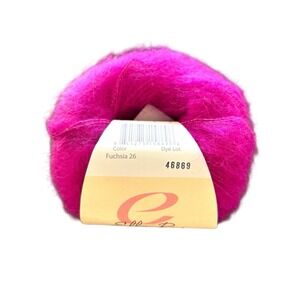 1‎ skein ELLA RAE SILKY KID MOHAIR silk YARN  lace weight  - 26 Fuchsia Pink